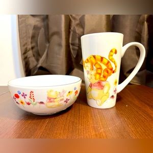 DISNEY Winnie The Pooh & Tigger Mug & Winnie The Pooh & Piglet Cereal